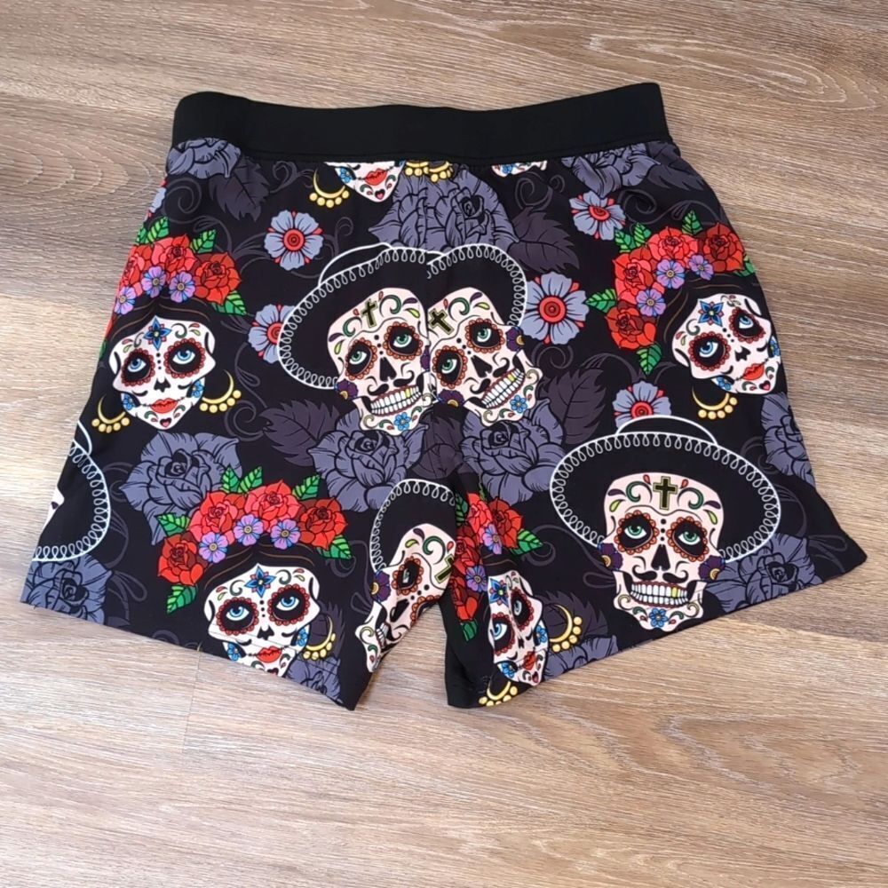 Tachuntfish THF Athletic Shorts Dia De Los Muertos Skull Pattern Men’s M - Picture 2 of 10